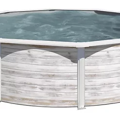 Castorama Piscine Acier Aspect Bois Gré Finlande ø3,20 X H.1,22 M