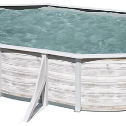 Castorama Piscine Acier Aspect Bois Gré Finlande 5,27 X 3,27 X H.1,22 M