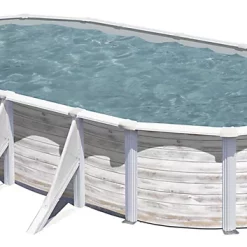 Castorama Piscine Acier Aspect Bois Gré Finlande 7,44 X 3,99 X H.1,22 M