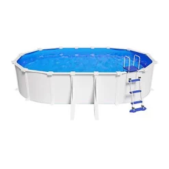 Castorama Piscine Acier Blanc Gré Atlantis LDD 6,10 X 3,75 X H.1,32 M