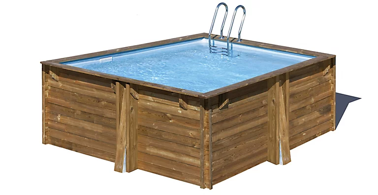 Castorama Piscine Bois Carrée Sunbay Carra 3,05 X 3,05 X H.1,19 M