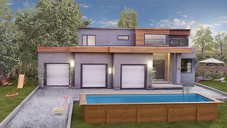 Castorama Piscine Bois Gré Mint LDD 10,10 X 4,18 X H.1,46 M