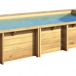 Castorama Piscine Bois Pool'n Box 6,10 X 2,37 X H.1,33 M + Coffre De Rangement