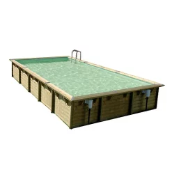 Castorama Piscine Bois Rectangulaire Ibiza Liner Beige 5 X 8 X H.1,4 M