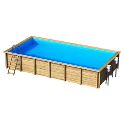 Castorama Piscine Bois Rectangulaire Procopi Weva 8 X 4 X H.1,46 M