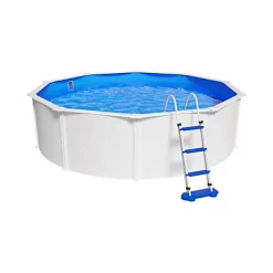 Castorama Piscine Hors Sol Acier Blanc Gré Fidji Ø4,80 X H.1,22 M