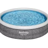 Castorama Piscine Hors Sol Autoportante Ronde Effet Bois Bestway Fast Set ø3,66 X H.0,76 M