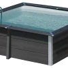 Castorama Piscine Hors Sol Composite Gris Carrée Gré 3,26 X 3,26 X H.0,96 M