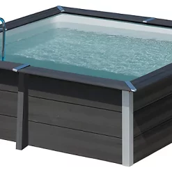 Castorama Piscine Hors Sol Composite Gris Carrée Gré 3,26 X 3,26 X H.0,96 M