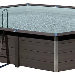 Castorama Piscine Hors Sol Composite Gris Gré 5,24 X 3,86 X H.1,24 M