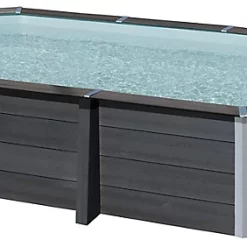 Castorama Piscine Hors Sol Composite Gris Gré 6,64 X 3,86 X H.1,24 M