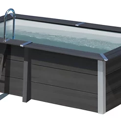 Castorama Piscine Hors Sol Composite Gris Rectangulaire Gré 3,26 X 1,86 X H.0,96 M