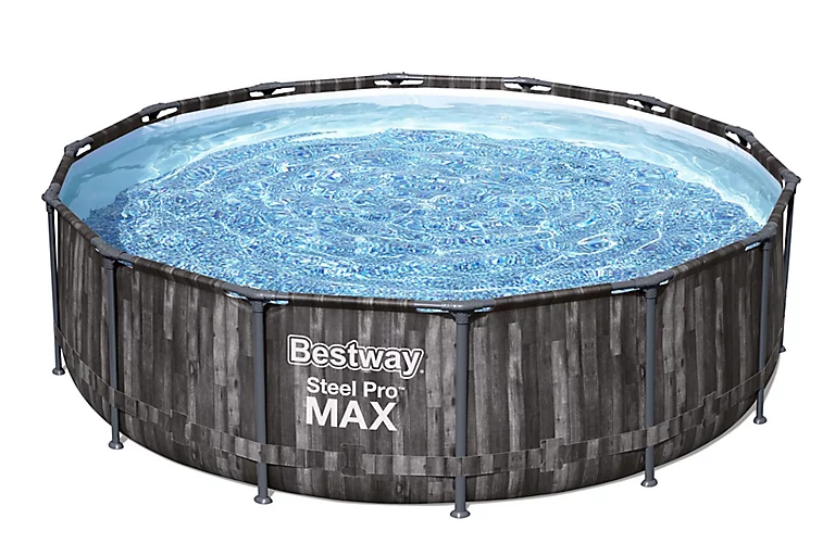 Castorama Piscine Hors-sol Tubulaire Effet Bois Ronde Bestway Steel Pro Max ø4,27 X H.1,07 M