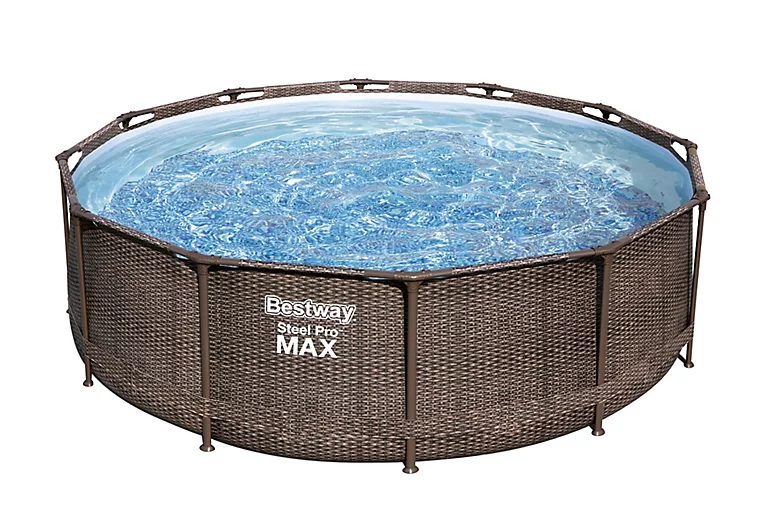 Castorama Piscine Hors-sol Tubulaire Effet Rotin Ronde Bestway Steel Pro Max™ ø3,66 X H.1 M