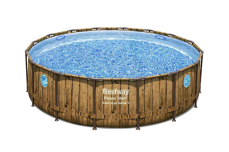 Castorama Piscine Hors Sol Tubulaire Ronde Bestway Power Steel™ Swim Vista™ ø4,88 X H.1,22 M