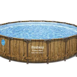 Castorama Piscine Hors Sol Tubulaire Ronde Bestway Power Steel™ Swim Vista™ ø5,49 X H.1,22 M