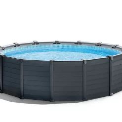 Castorama Piscine Hors Sol Tubulaire Ronde Intex Graphite ø4,78 X H.1,24 M