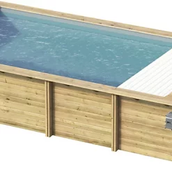 Castorama Piscine Urbaine MyPool XL 6,50 X 3,50 X H.1.33 M + Couverture Automatique