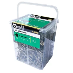 Castorama Vis Pour Terrasse Pozidriv Acier 5 X 60 Mm Diall, 500 pièces